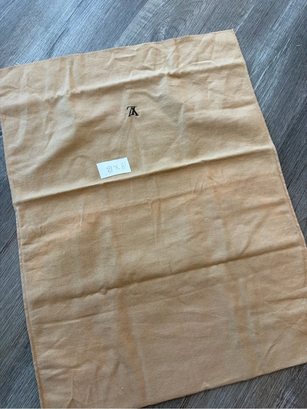 Louis Vuitton Tan Dust Cover with Black LV Emblem